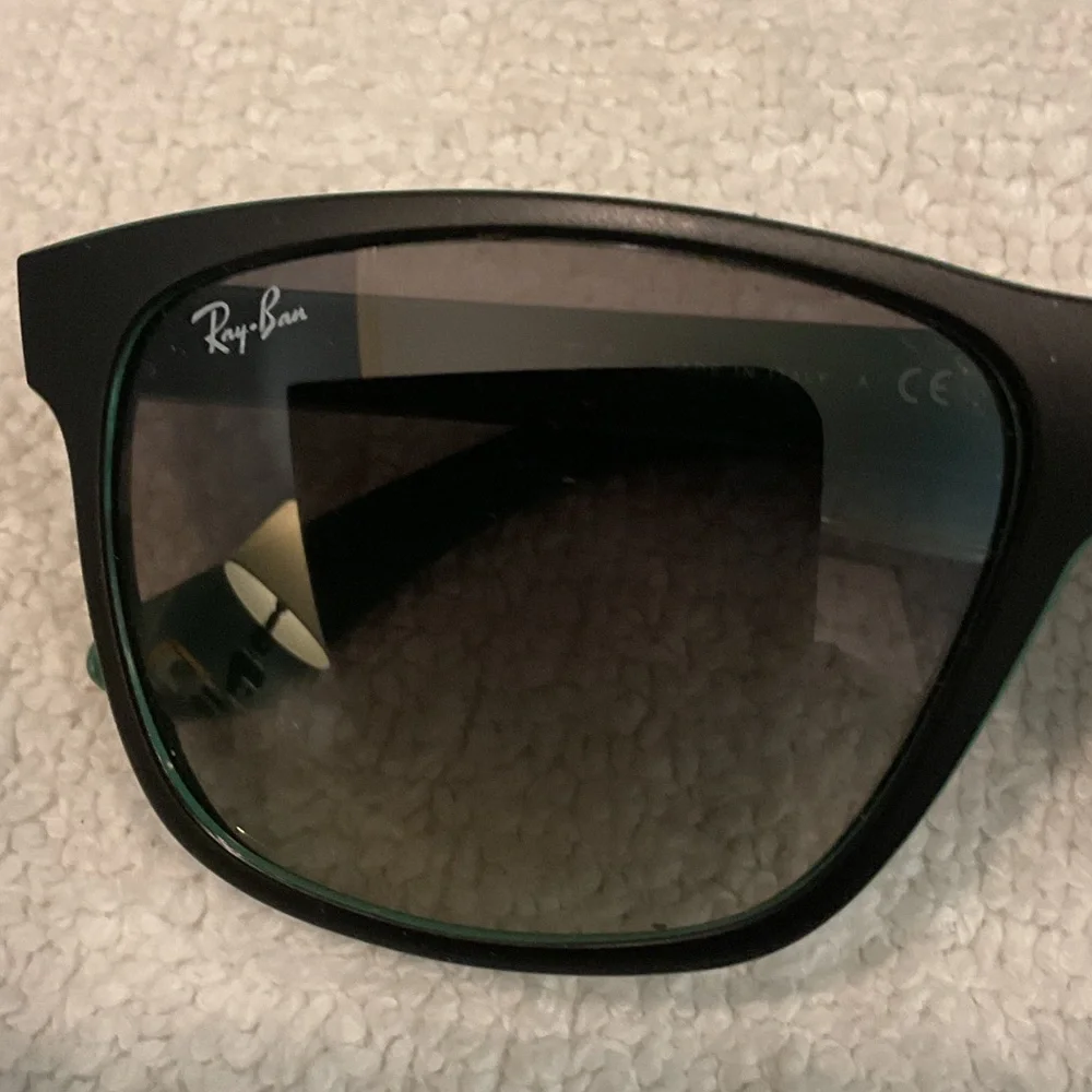 Ray-Ban Black and Green Sunglasses